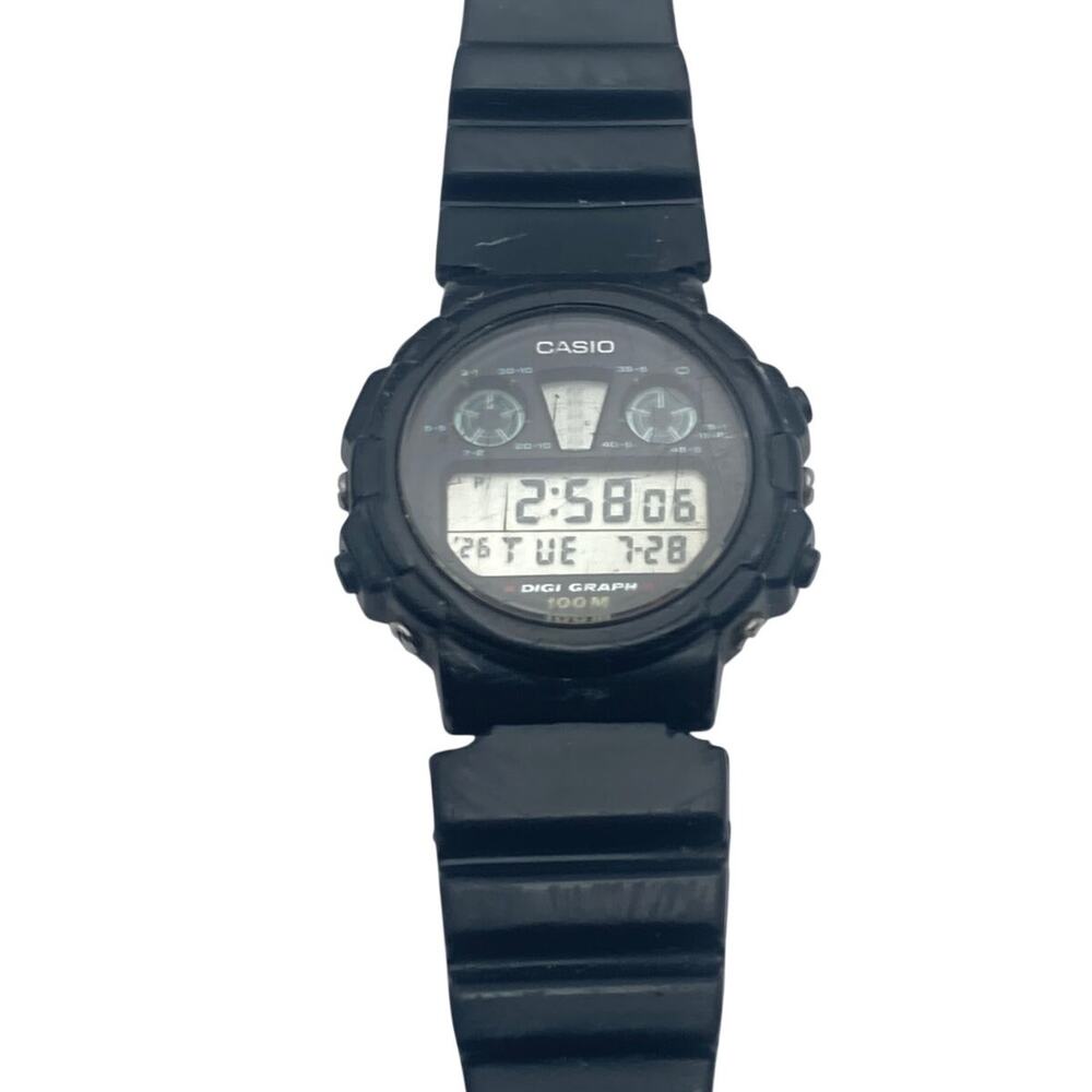 VTG Rare Casio Digi Graph Display DGW-30 Digital Men's Sport Watch WR Chrono
